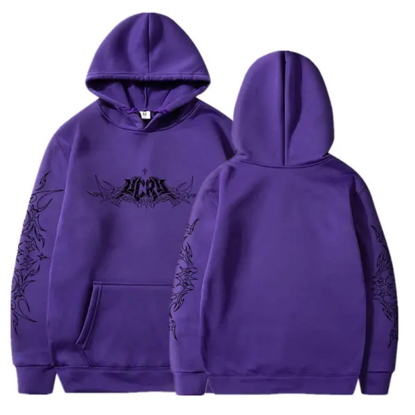 Men's Y2K Dark Tribal Graphic Hoodie - Image 11