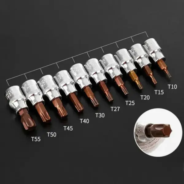 3/8 Inch Drive Torx Hex Socket Bit Set - Image 4