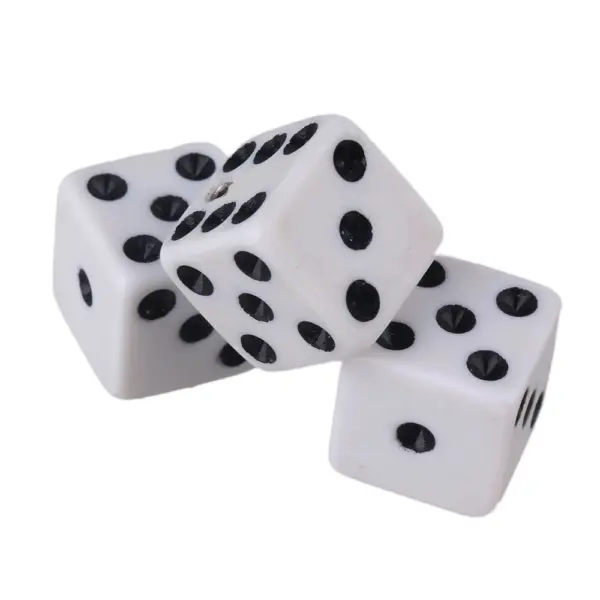 White Plastic Dice Guitar Control Knob Set of 3 - Image 8