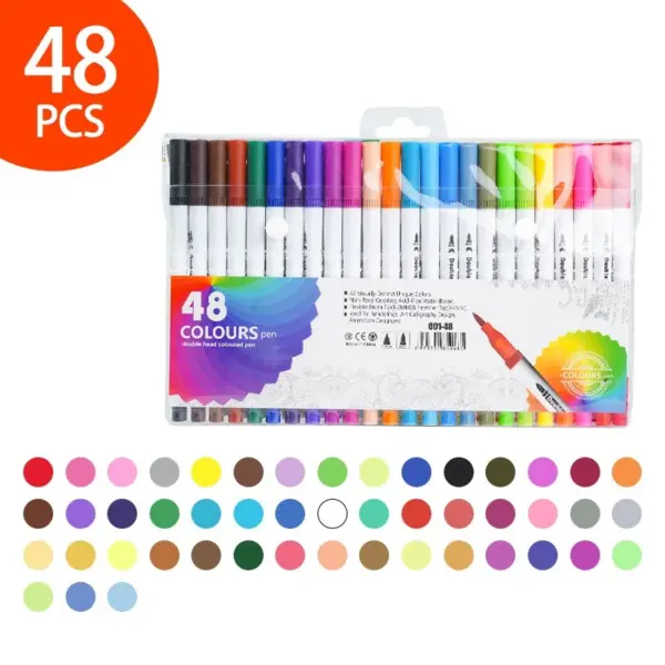 120 Color Dual Tip Brush Marker Set - Image 8
