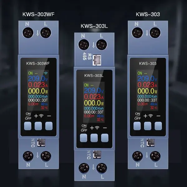 8-in-1 Din Rail Voltage and Current Meter - Image 5