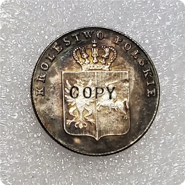 1831 Polish 2 Zlote Copy Coin Replicating History - Image 2