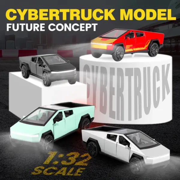 1:32 Scale Cybertruck Metal Diecast Model - Image 2