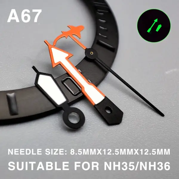 Green Luminous Watch Hands for NH35/36 Movement - Image 10