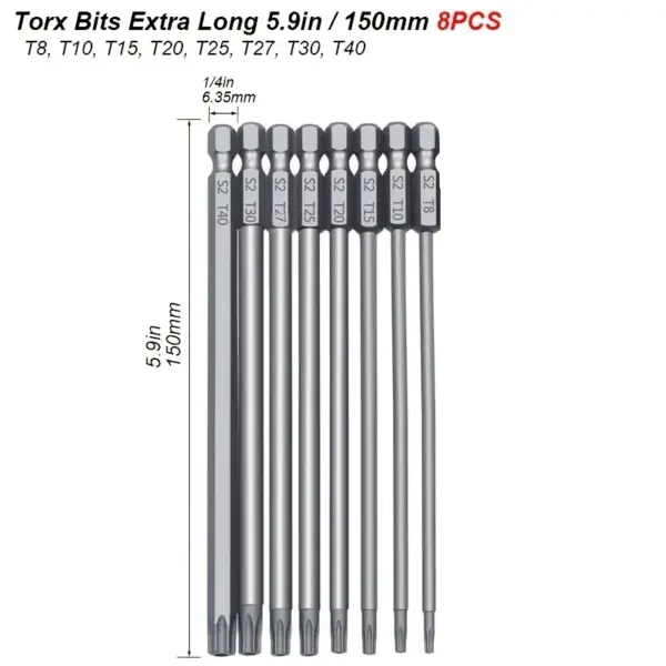 Extra Long Security Torx Screwdriver Set 10 Pcs - Image 8