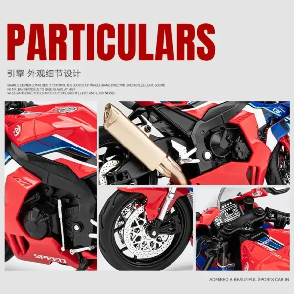 1:12 Honda CBR1000 Diecast Motorcycle Model - Image 5