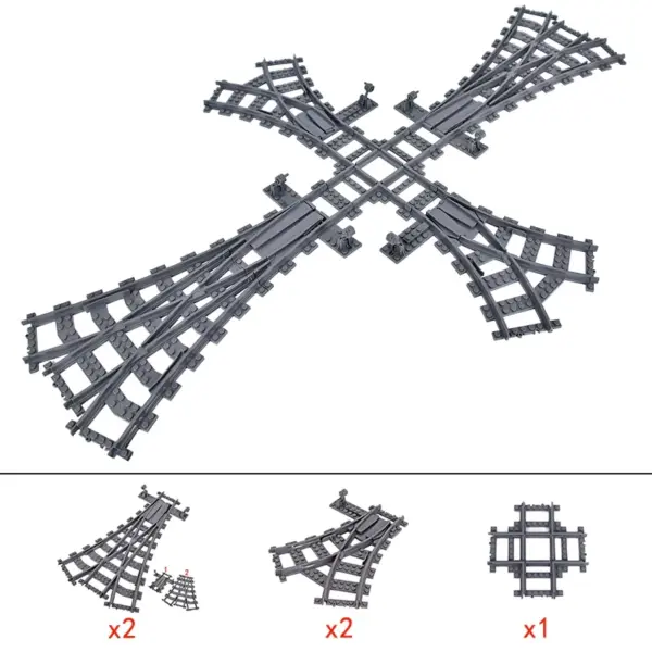 Flexible Building Block Train Tracks Set - Image 31