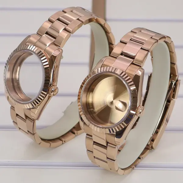Rose Gold Luxury Watch Cases for Seiko Miyota - Image 2