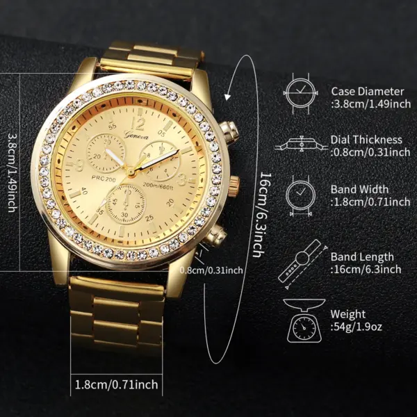 Fashion Women Quartz Watch Bracelet Set V248 - Image 6