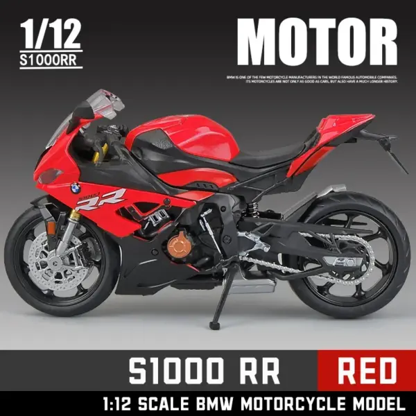 1:12 Scale BMW S1000RR Diecast Motorcycle Model - Image 8