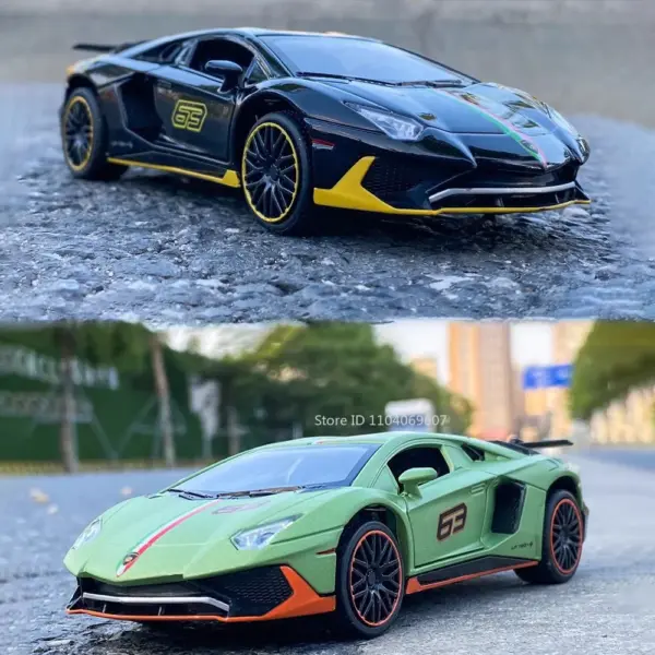 1:32 Lambor Aventador SVJ Sports Car Model - Image 6