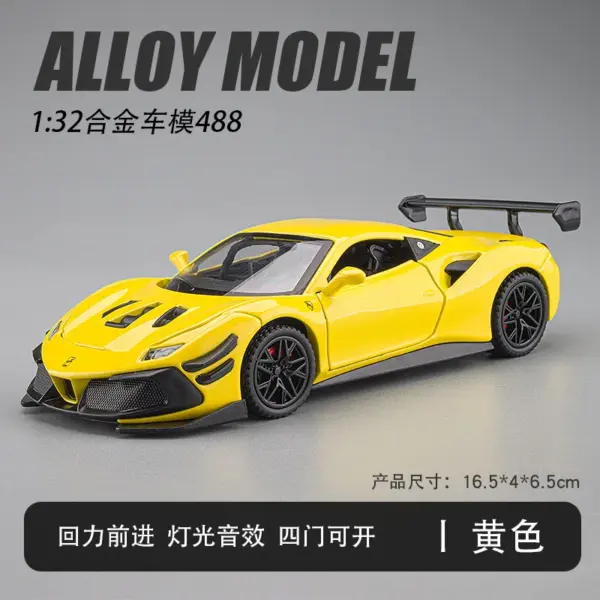 1:32 Diecast Ferrari F488 Model Car - Image 7