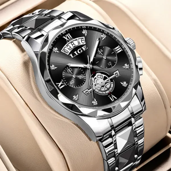 LIGE Men's Quartz Chronograph Watch Waterproof - Image 6