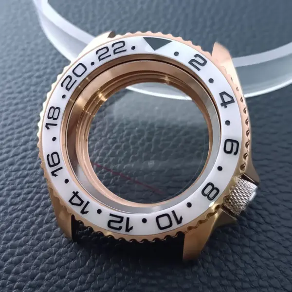 42mm Gold Rose Gold Stainless Steel Watch Case - Image 24