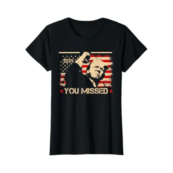 Casual Women's Trump Fight Cotton T-Shirt - Image 2