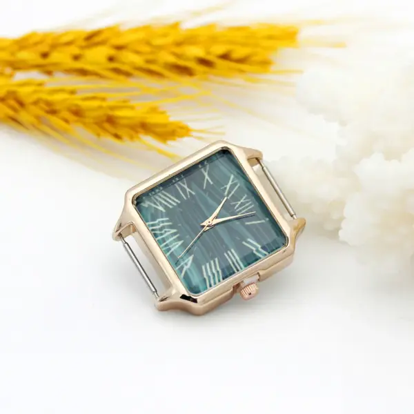 Rose Gold Square Watch Head 30mm 16mm Band - Image 11