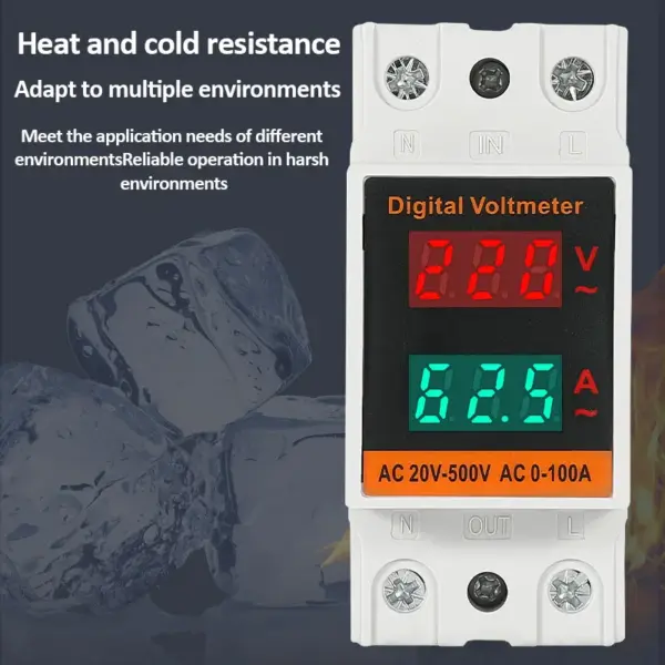 LCD Dual Digital Din Rail Power Meter - Image 3