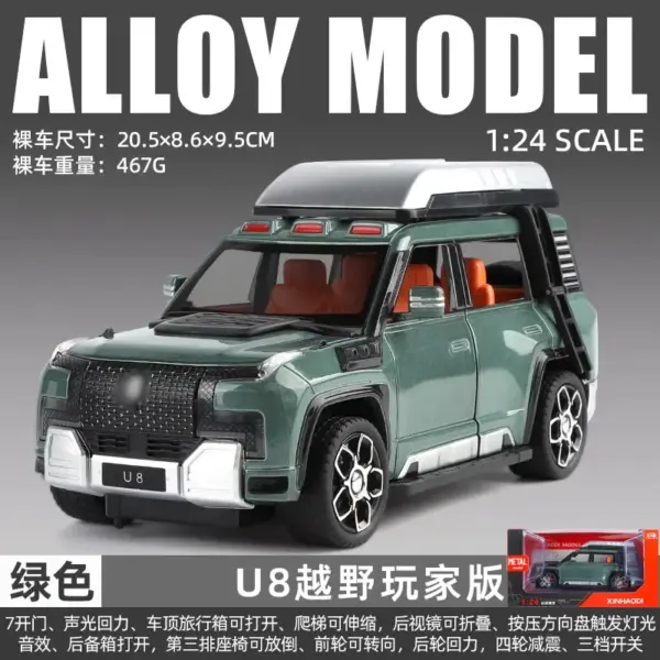 1:24 BYD U8 SUV Diecast Model Car - Image 7