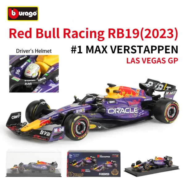 Bburago 1:43 Redbull Racing Diecast Model Car - Image 9