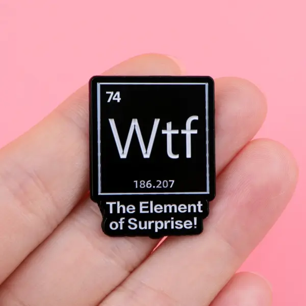 Wtf Element 74 Enamel Brooch Pin - Image 5