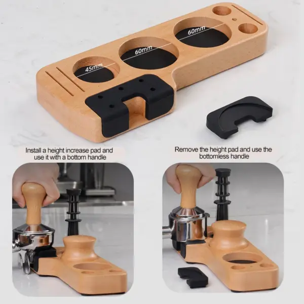 Wooden Coffee Tamper and Accessory Holder - Image 5