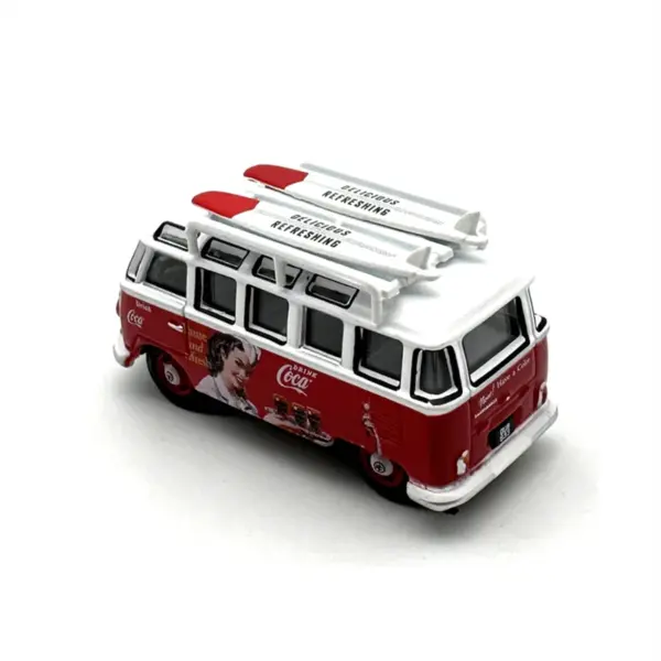 1:76 Scale Diecast T1 Surfboard VW Bus Model - Image 4