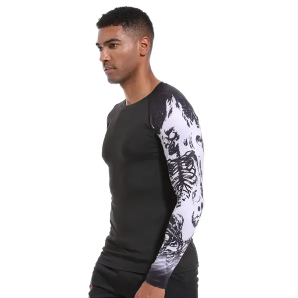 Men's 3D Printed Long Sleeve Compression Shirt - Image 4