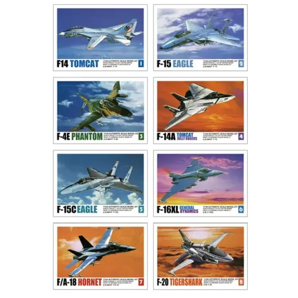 1/144 Scale Fighter Model Set 28pcs - Image 6
