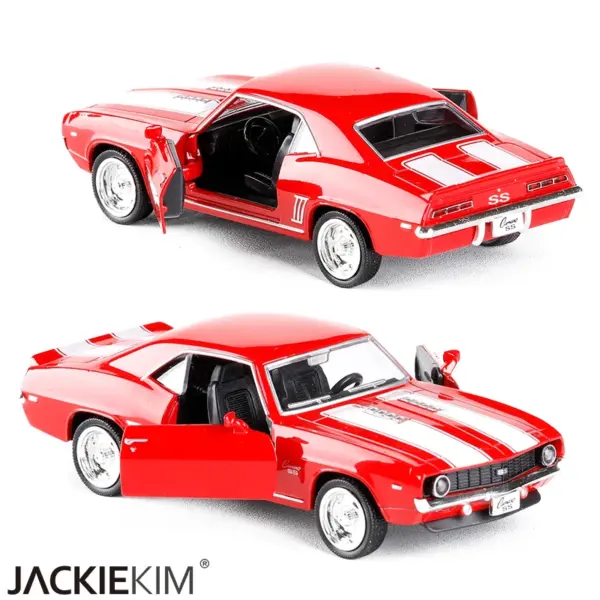 1:36 Vintage Black Camaro SS Diecast Model Car - Image 5