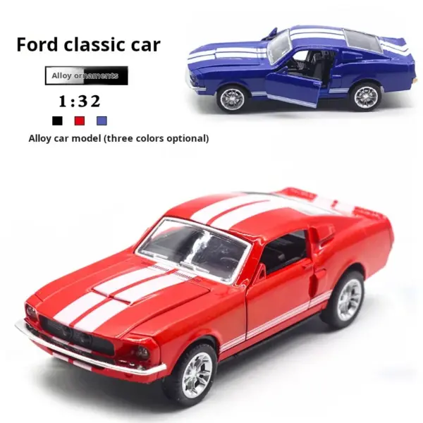 1:32 Diecast Mustang GT Vintage Model Car - Image 2