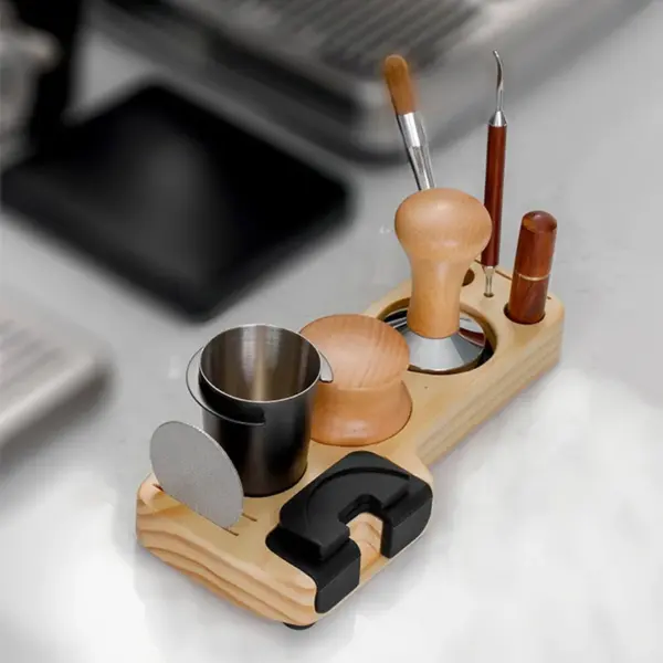 Wooden Coffee Tamper and Accessory Holder - Image 4