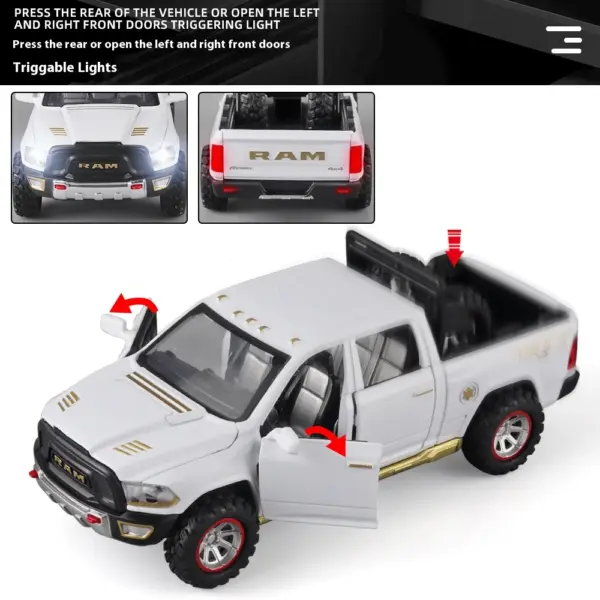 1:32 Dodge RAM Alloy Model with Sound & Lights - Image 5