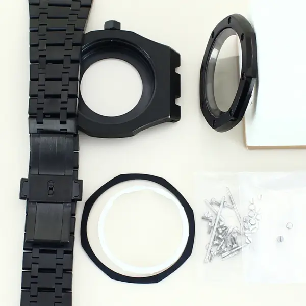 41mm Black Octagon Sapphire Watch Case Set - Image 2