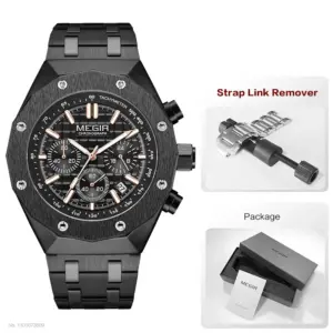 MEGIR MS2213GRE-BK-1N0 Men's Quartz Watch 16 S354c25a2a406488488f245dff7b43c45f