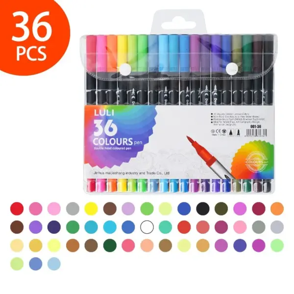 120 Color Dual Tip Brush Pen Set - Image 9