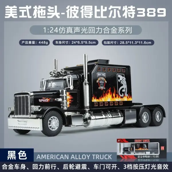 1:24 Peterbilt 389 Diecast Truck Model - Image 10