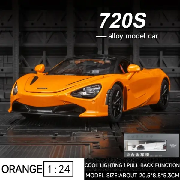 1:24 McLaren 720S Diecast Alloy Model Car - Image 7