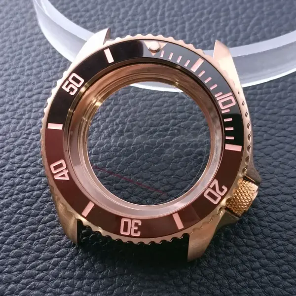 42mm Gold Rose Gold Stainless Steel Watch Case - Image 56