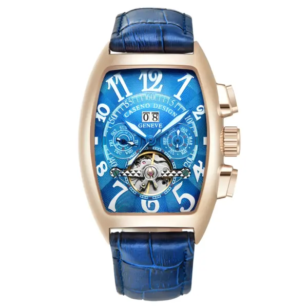 Tonneau Case Mechanical Tourbillon Wristwatch - Image 10