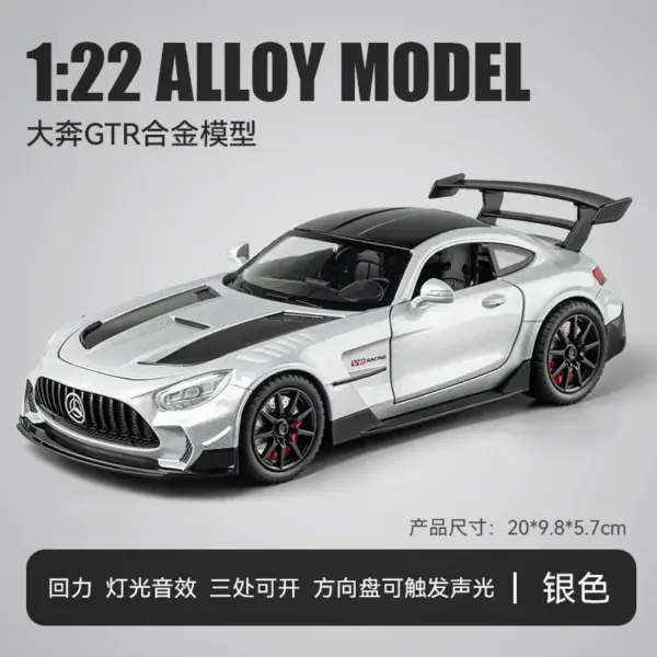 1:22 Mercedes-Benz GTR Diecast Model Car - Image 5