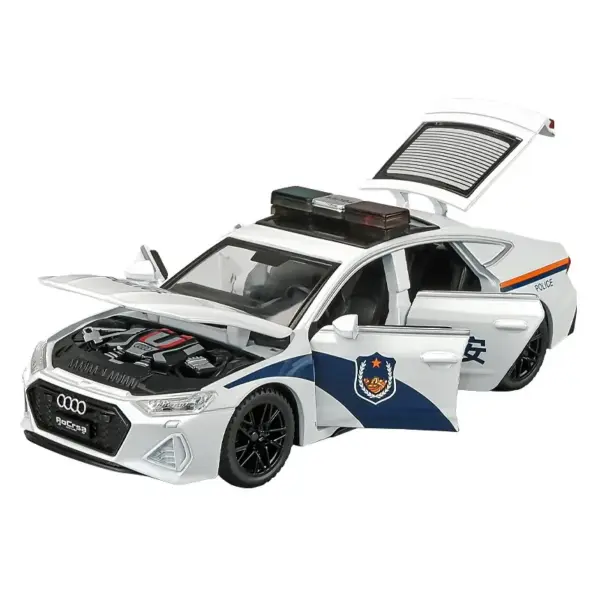 1:32 AUDI RS7 Police Car Diecast Model - Image 6