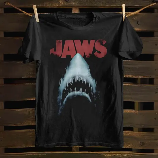 Unisex Cotton Jaws Shark Teeth T-Shirt