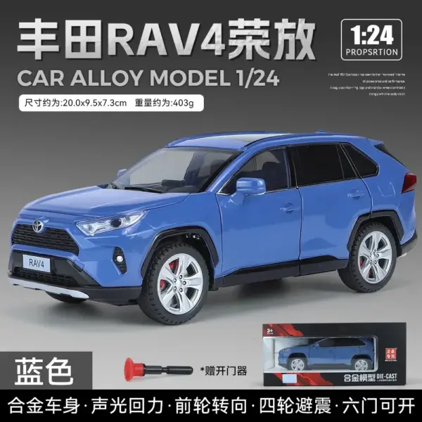 1:24 Toyota RAV4 Diecast Metal Model Car - Image 9