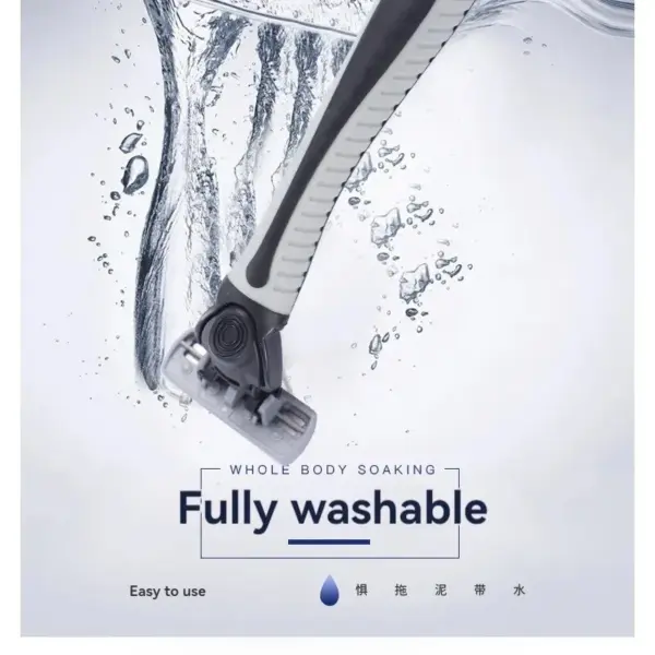 6-Ply Manual Razor with 6 Replacement Blades - Image 4