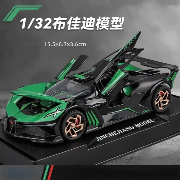 1:32 Bugatti Bolide Alloy Diecast Model Car - Image 11
