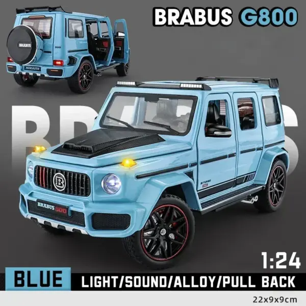 1:24 Mercedes Benz BRABUS G800 Diecast Model Car - Image 9