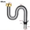 Stainless Steel Flexible Sink Drain Hose 40/60cm