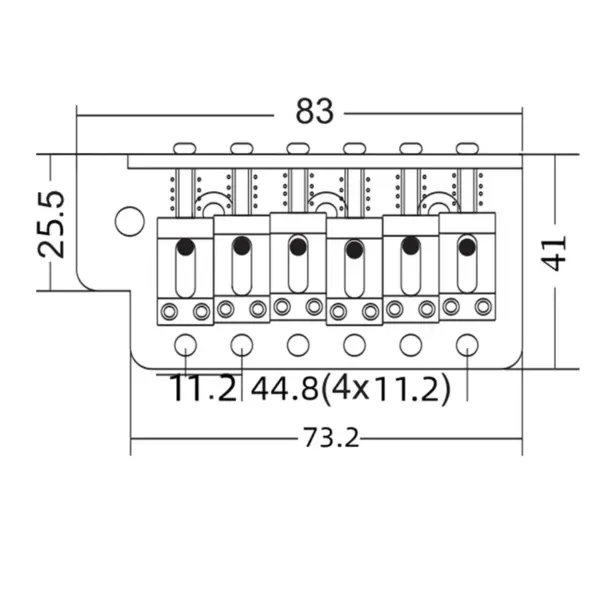 Wilkinson Tremolo Bridge for ST Electric Guitar - Image 5