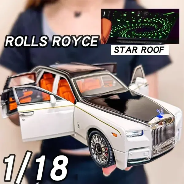 1:18 Rolls Royce Phantom Diecast Model Car - Image 5