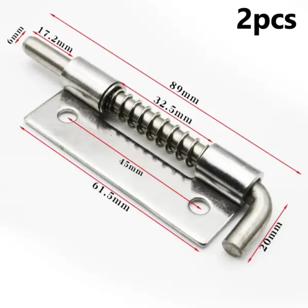 2 Pcs Stainless Steel Door Lock Latch Set - Image 9